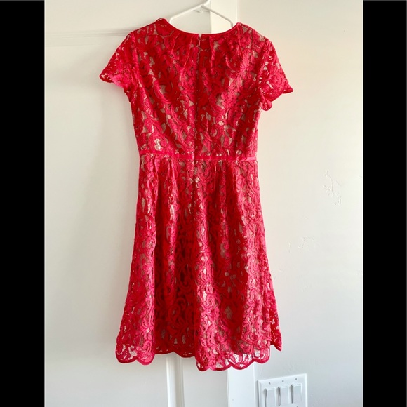 Adrianna Papell Red Lace Dress - Picture 2 of 3